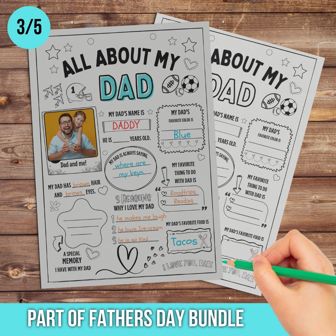 All About dad Printable Best Fathers Day Gift