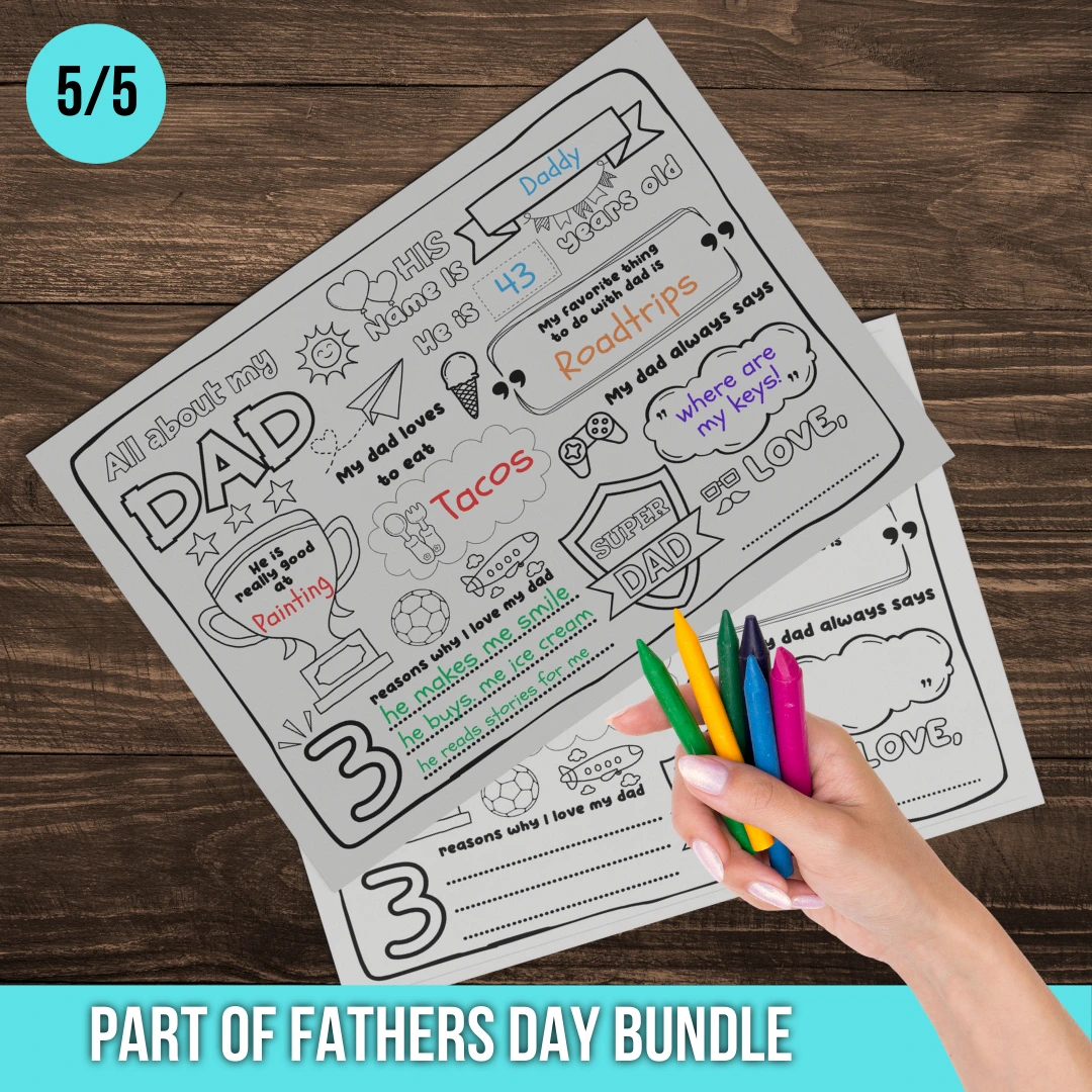 All About dad Printable Best Fathers Day Gift