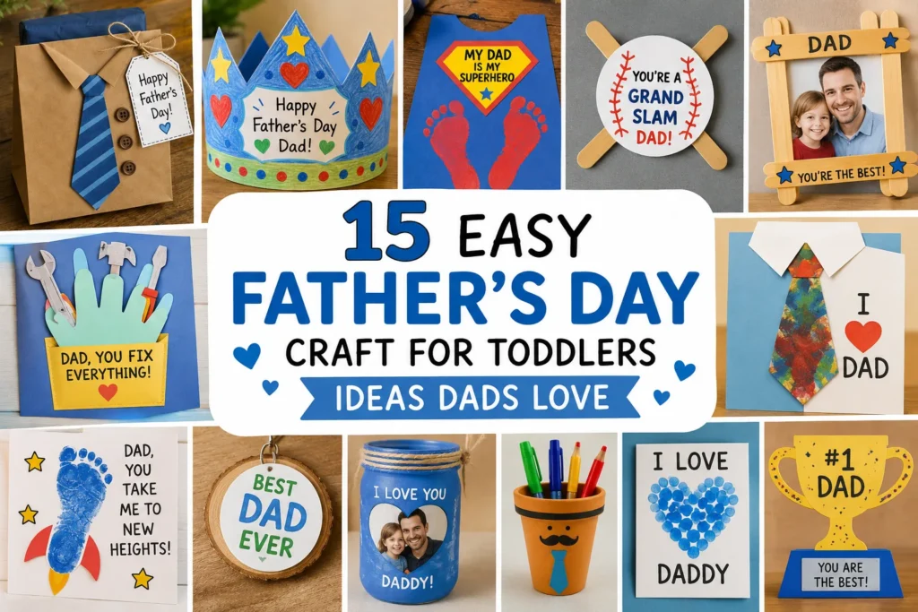 15 Easy Fathers Day Crafts for Toddlers Ideas Dads Love