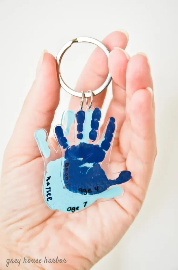 Fathers Day Handprint Keychain