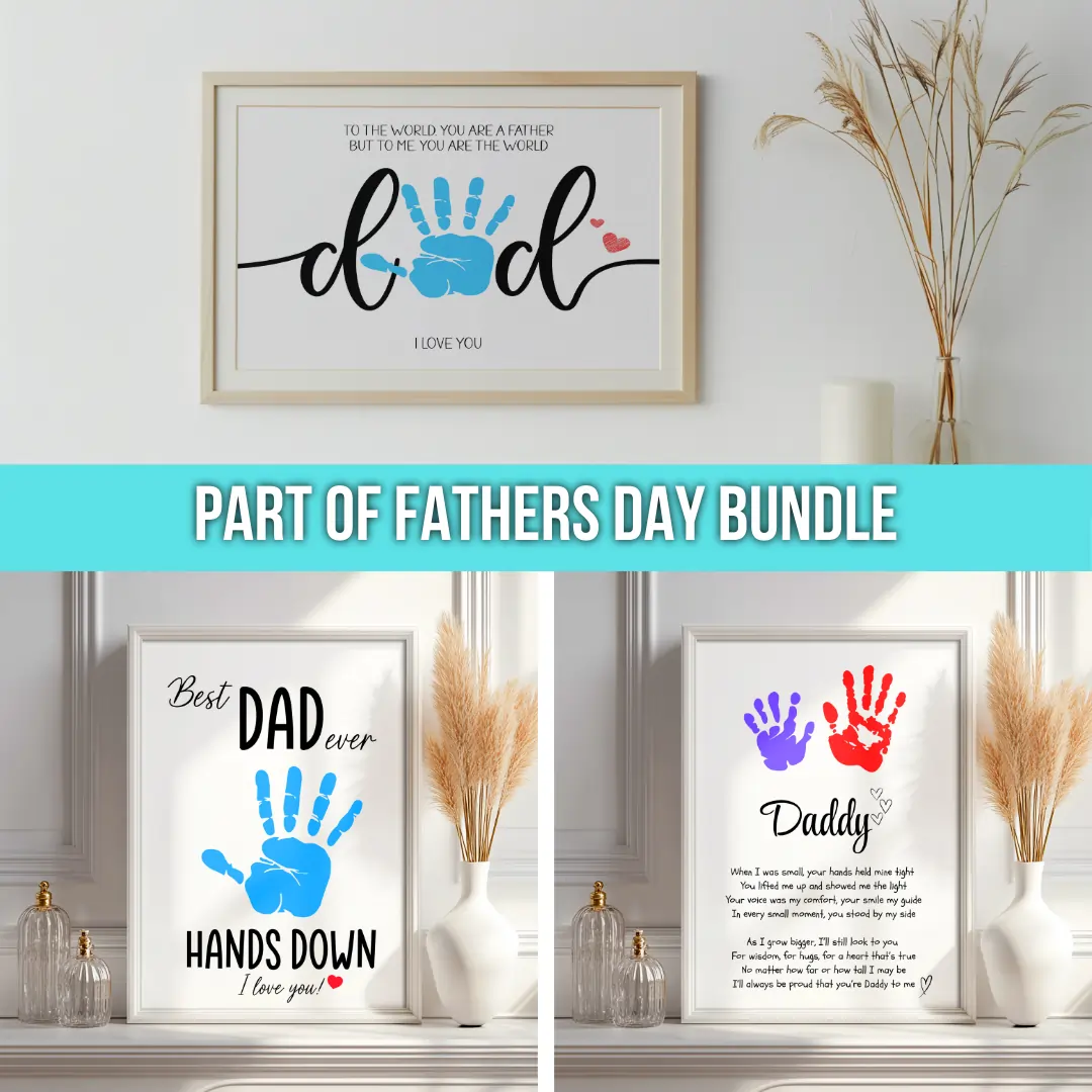 fathers day handprint printable craft