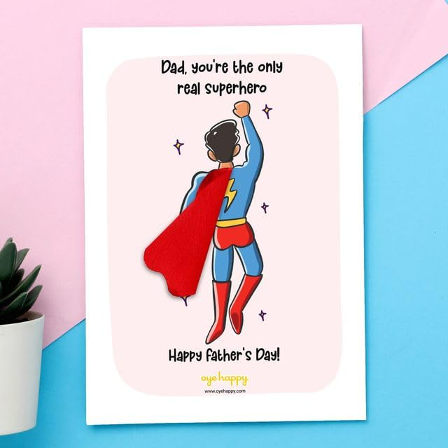 Super Dad Cape Card