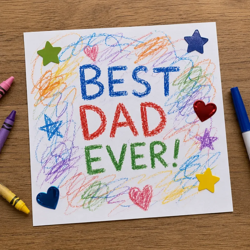 “Best Dad Ever” Scribble Art