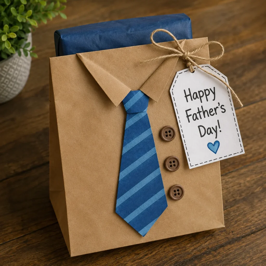 Paper Bag Gift Wrap Craft