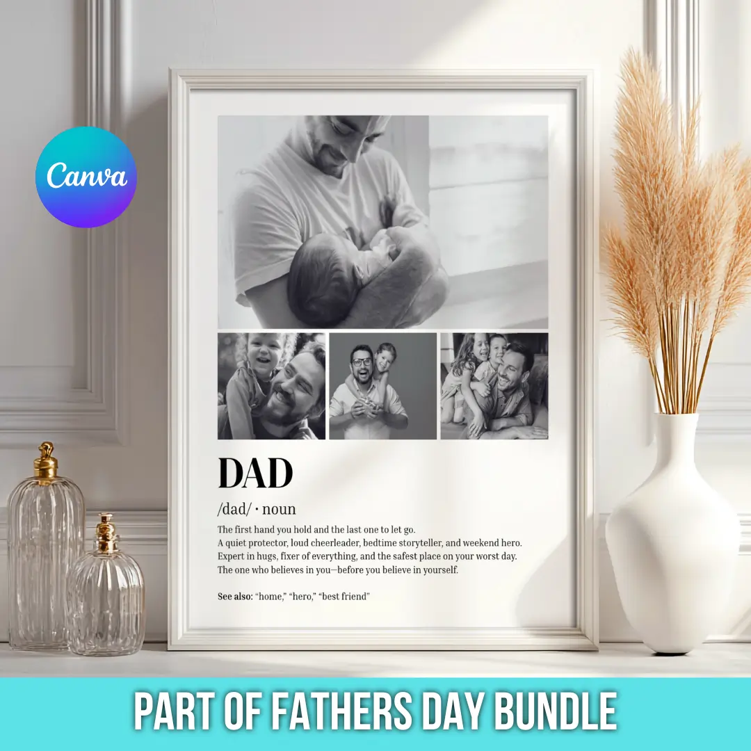 personalized fathers day gifts, Dad Definition Template Poster