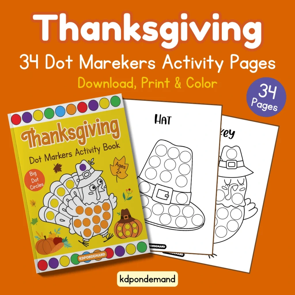 Thanksgiving Dot Markers Activity Book