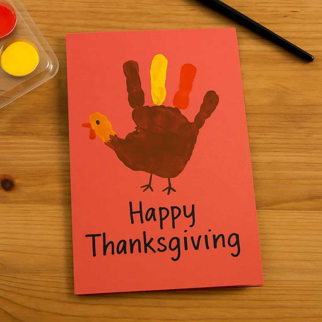 Thanksgiving preschool craft Handprint Card