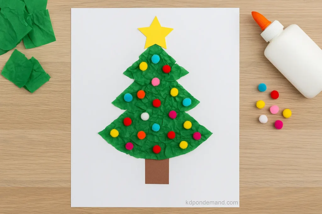 Pom-Pom Christmas Tree craft
