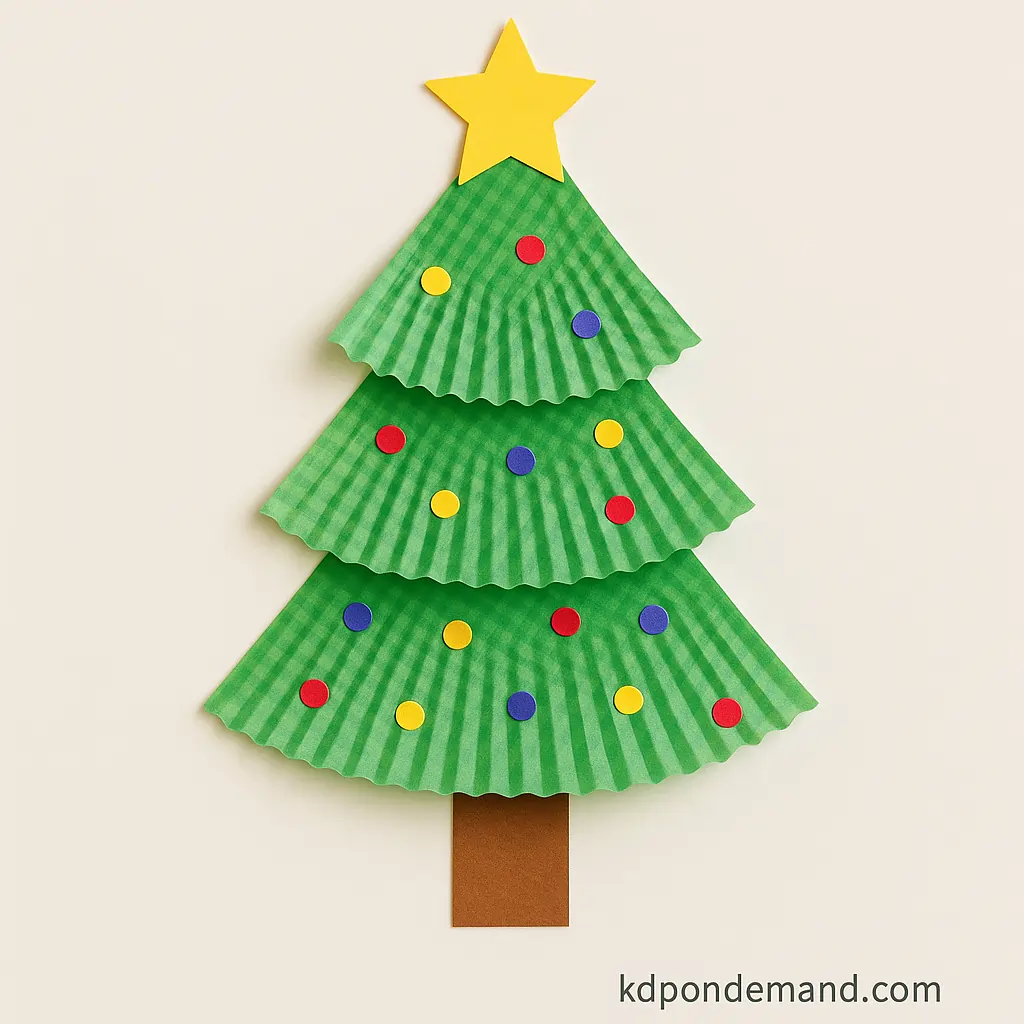 Cupcake Liner Christmas Tree craft