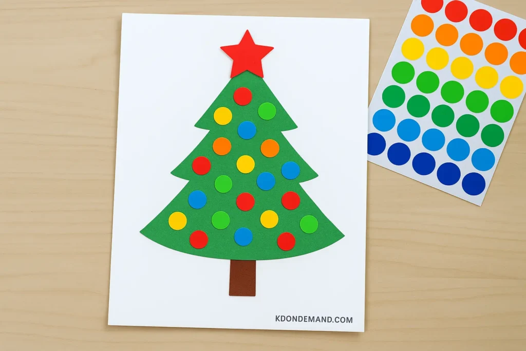 Sticker Christmas Tree Craft