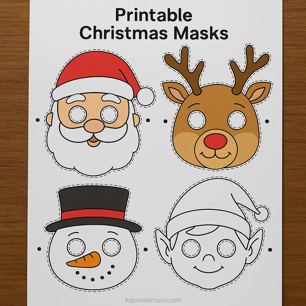 Printable Christmas crafts Masks
