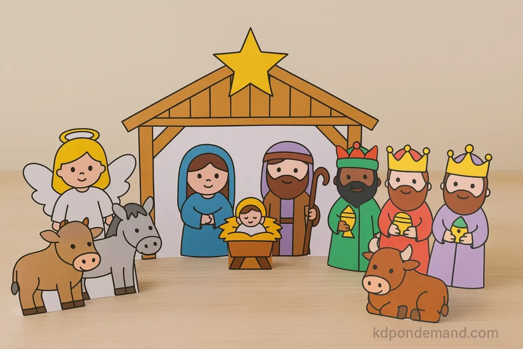 Printable Christmas Craft Paper Nativity Scene