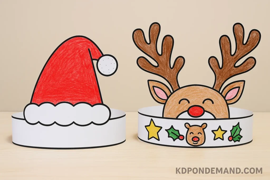 Printable Christmas Hats & Crowns Printable crafts
