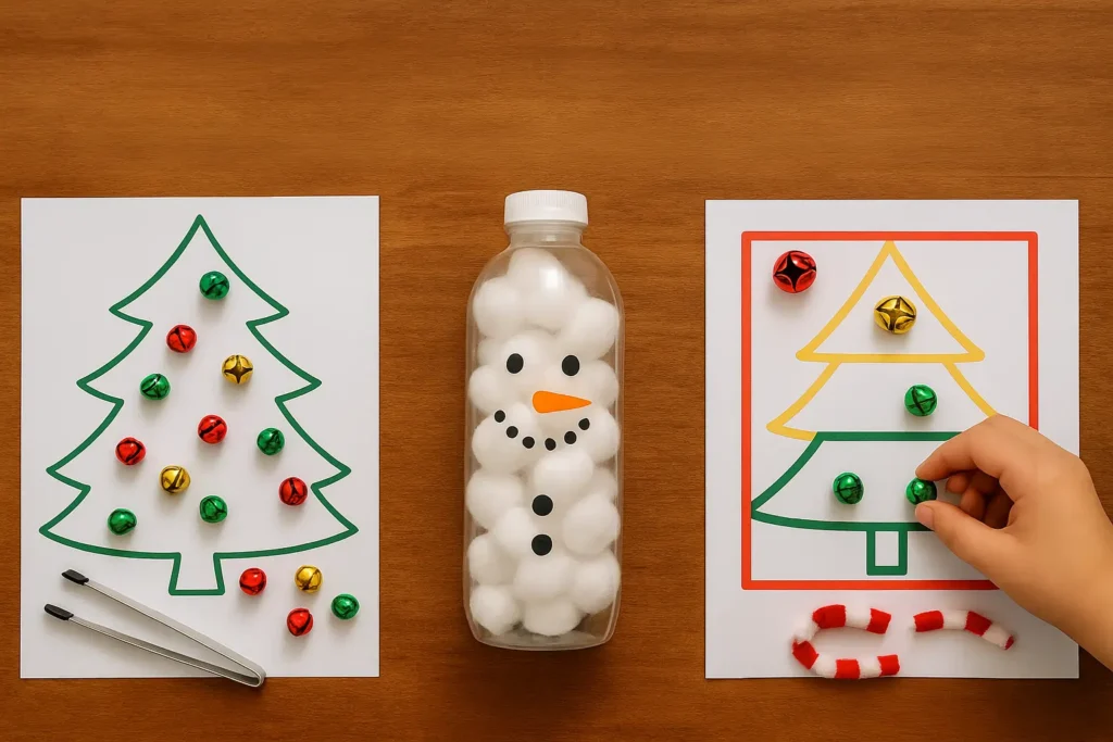 Sorting & Transferring Christmas Fine Motor Activities
