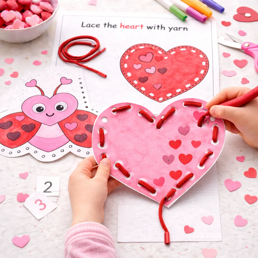 Valentine Lacing Cards (Printable)