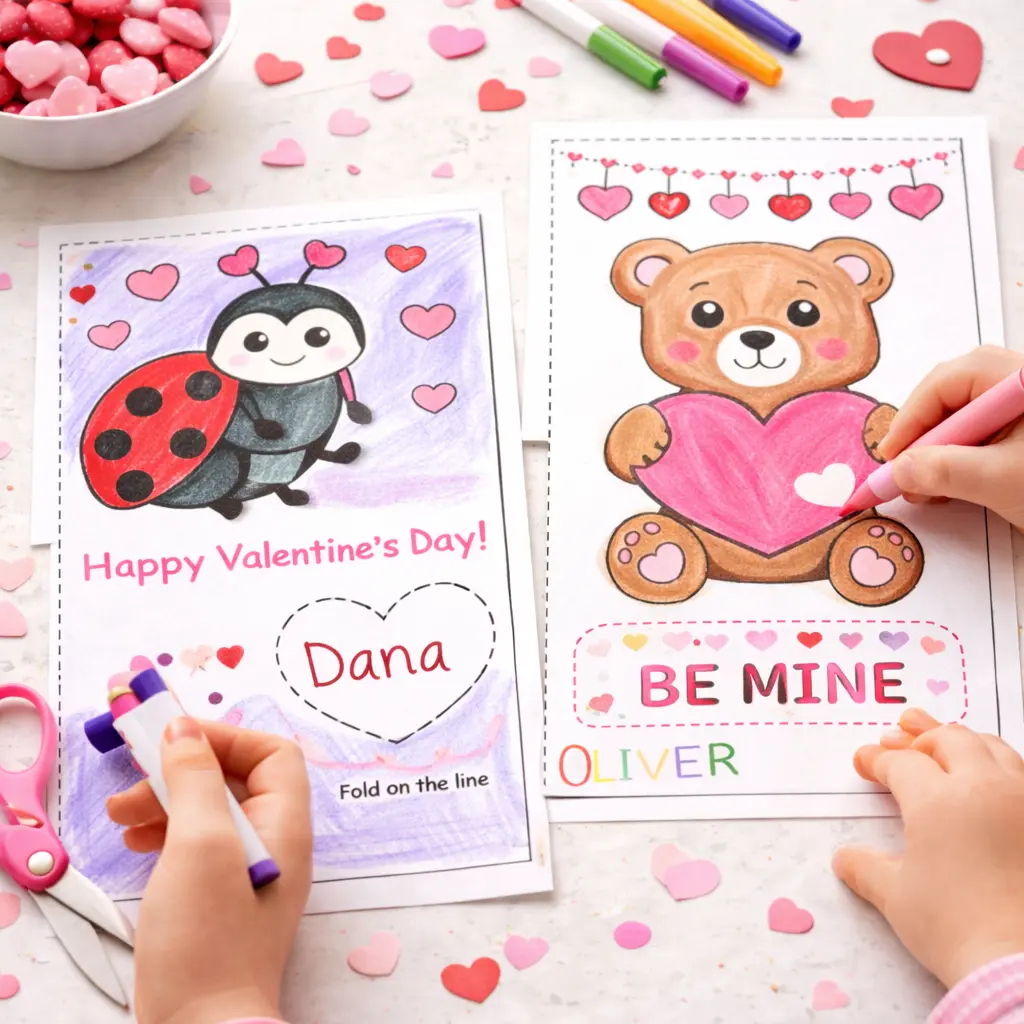 Valentine Card-Making Printable