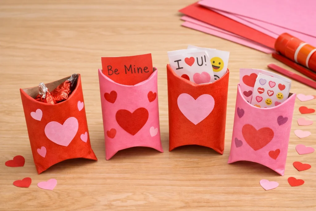 Toilet Paper Roll Valentines Day Craft: Toilet Paper Roll Valentines Day Gift Holders