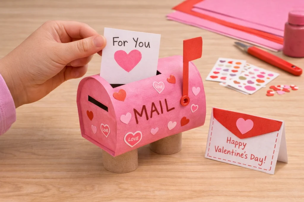 Toilet Paper Roll Valentines Day Craft: Valentines Mailbox Craft