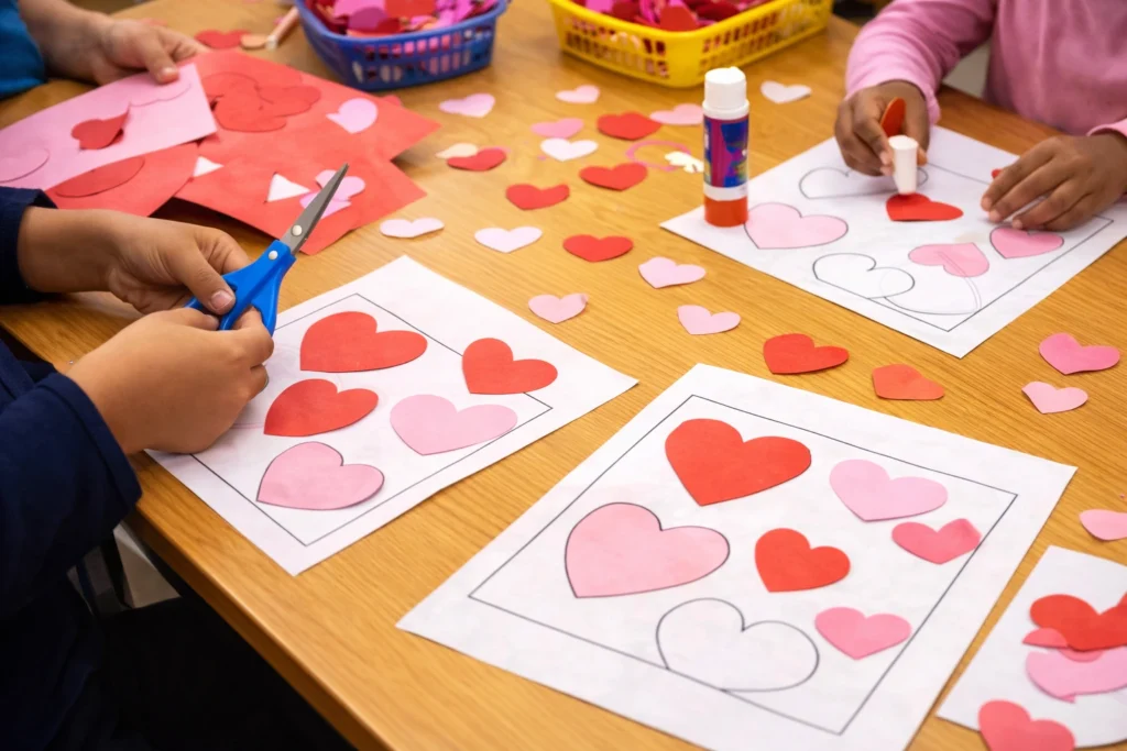 Valentines day classroom crafts: Heart Cut-and-Paste Craft