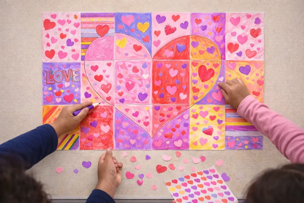 Collaborative Valentines Mural
