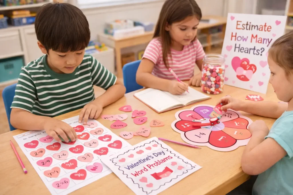 Heart-Themed Math Centers