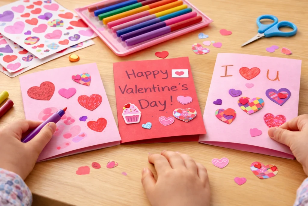 valentines day activities for preschoolers: Valentines Day Card Making