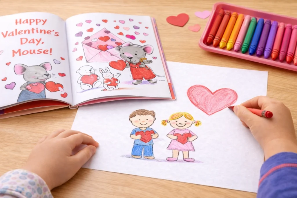 valentines day activities for preschoolers: Valentines Day Story and Draw