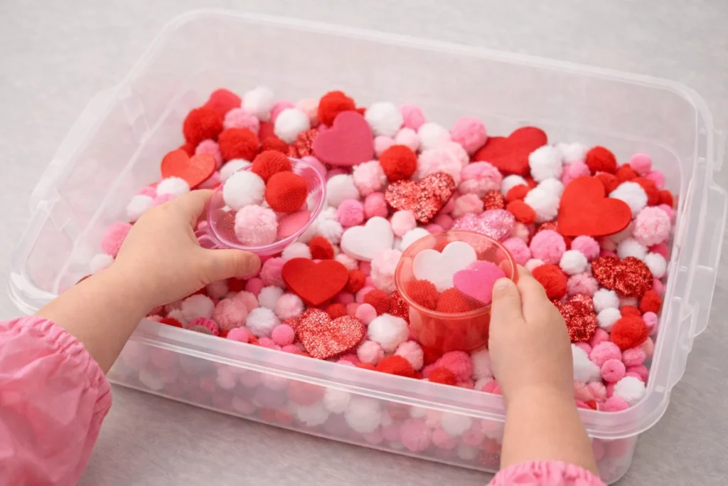 Sensory Heart Bin