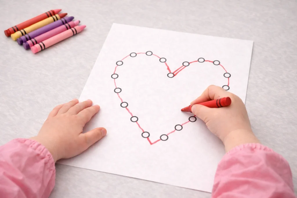 Heart Dot-to-Dot (Toddler Version)