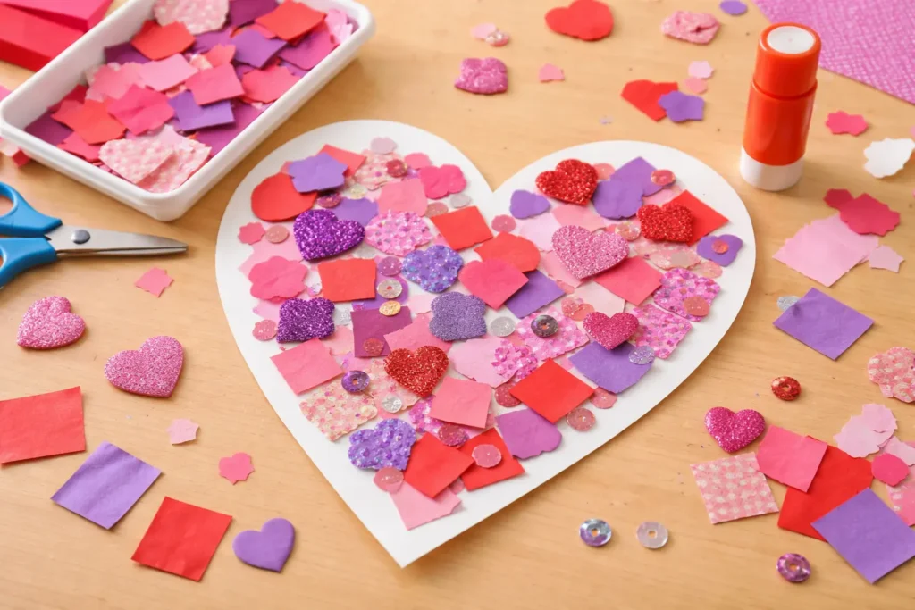 Valentines Day Craft: Heart Collage Craft