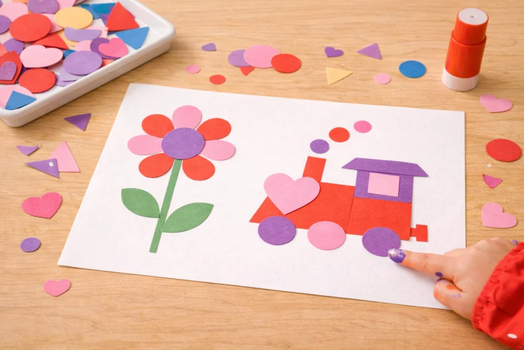 Valentines day craft: Valentine Shape Collage