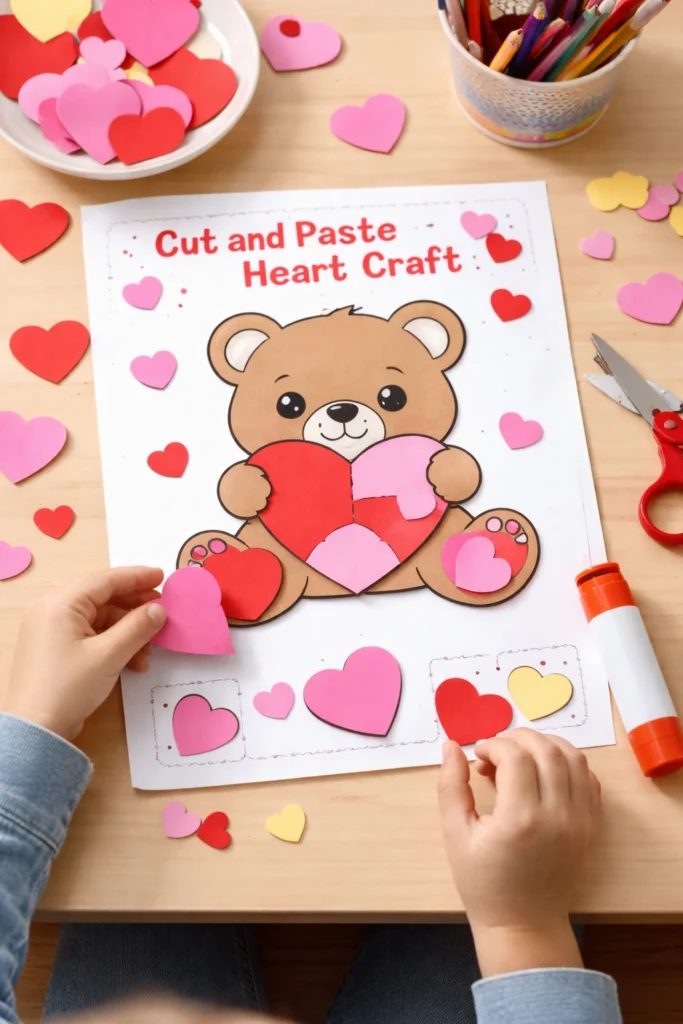 valentines day craft: Cut-and-Paste Heart Crafts