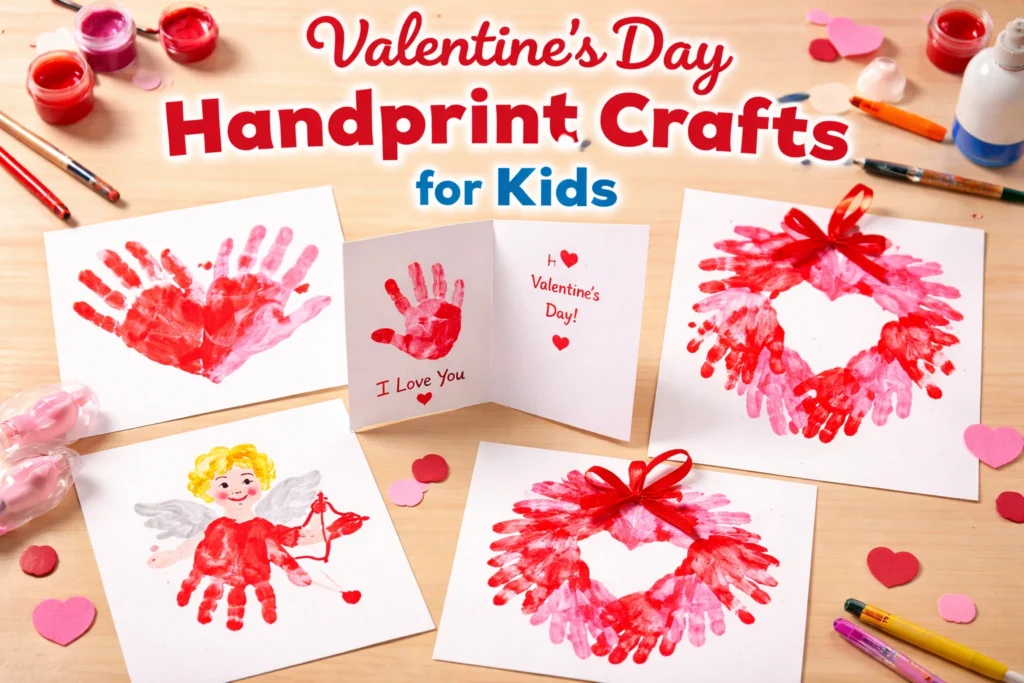 Valentines Day Handprint Crafts for Kids
