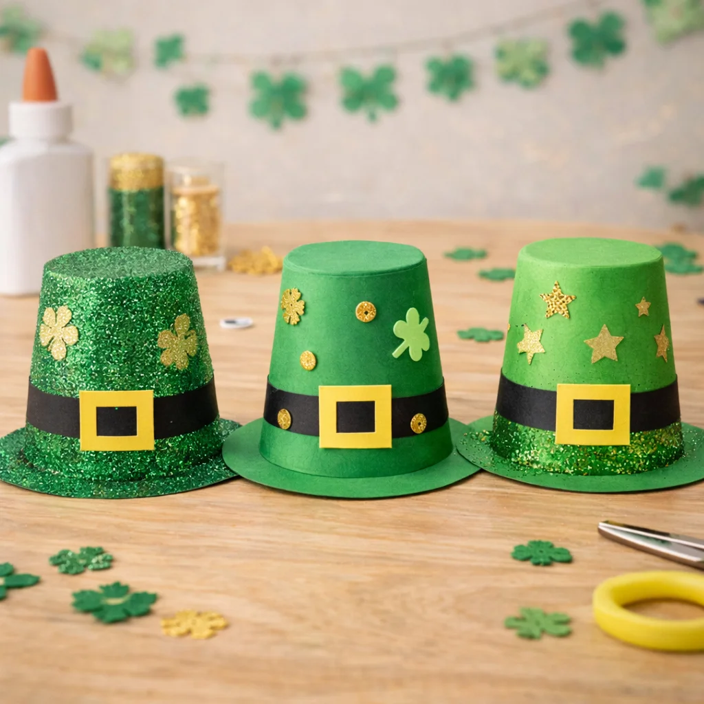 Styrofoam Cup or Paper Cup Leprechaun Hats