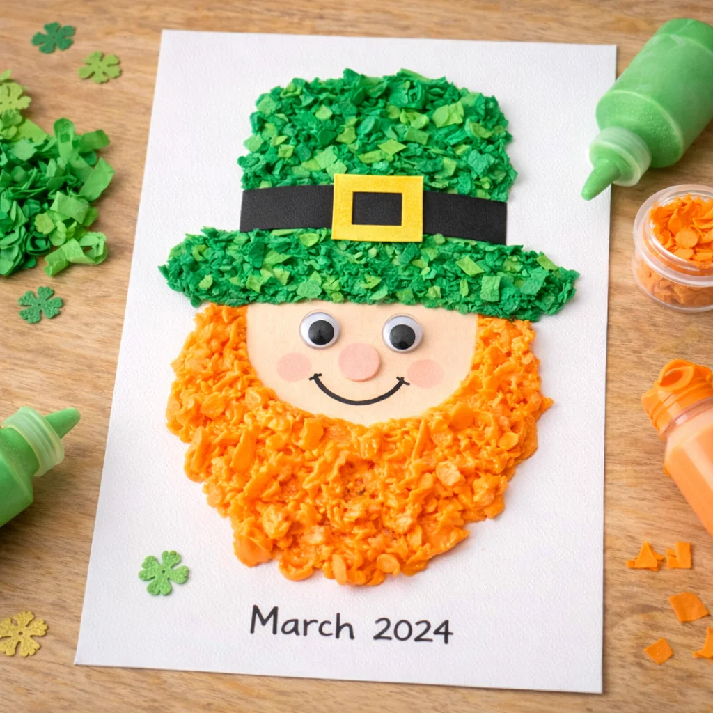 Puffy Paint or Collage Leprechaun