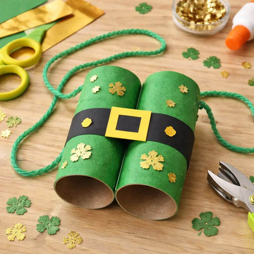 Leprechaun Binoculars (Toilet‑Roll Craft)