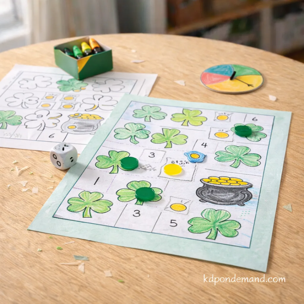 Printable St Patricks Day Crafts for Kids: St. Patrick’s Day Math Game Printables