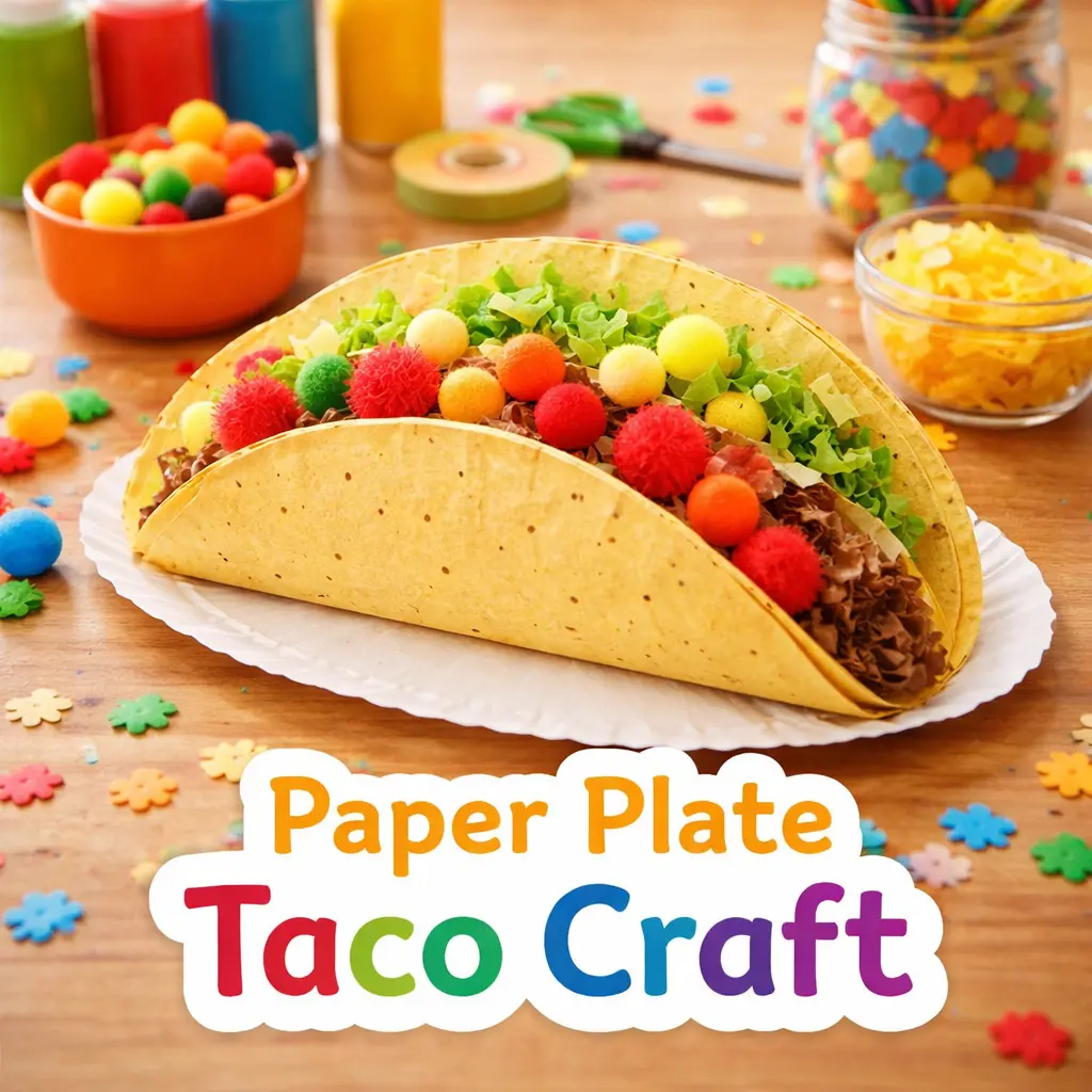Paper Plate Taco cinco de mayo Craft