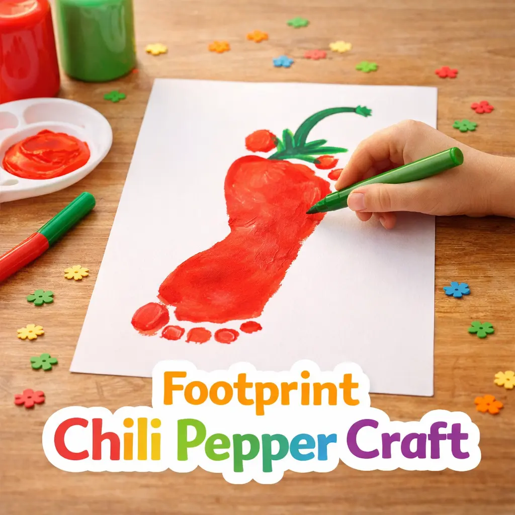Footprint Chili Pepper cinco de mayo Craft