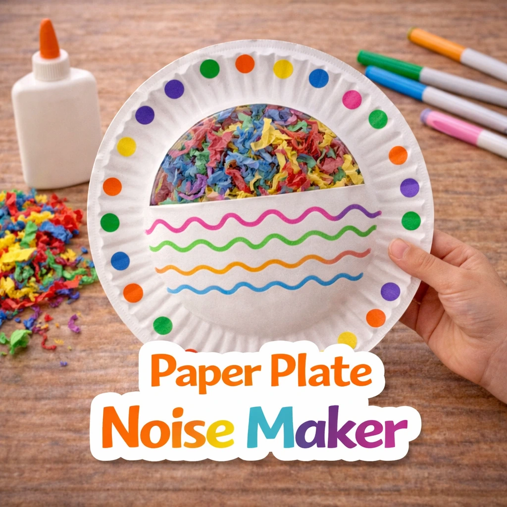 Paper Plate Noise Maker cinco de mayo craft