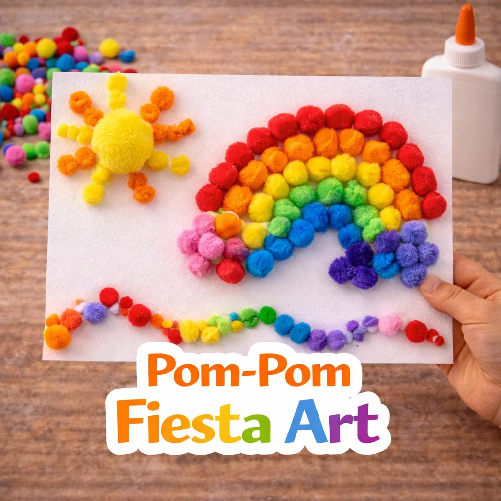 Pom-Pom Fiesta Art cinco de mayo craft