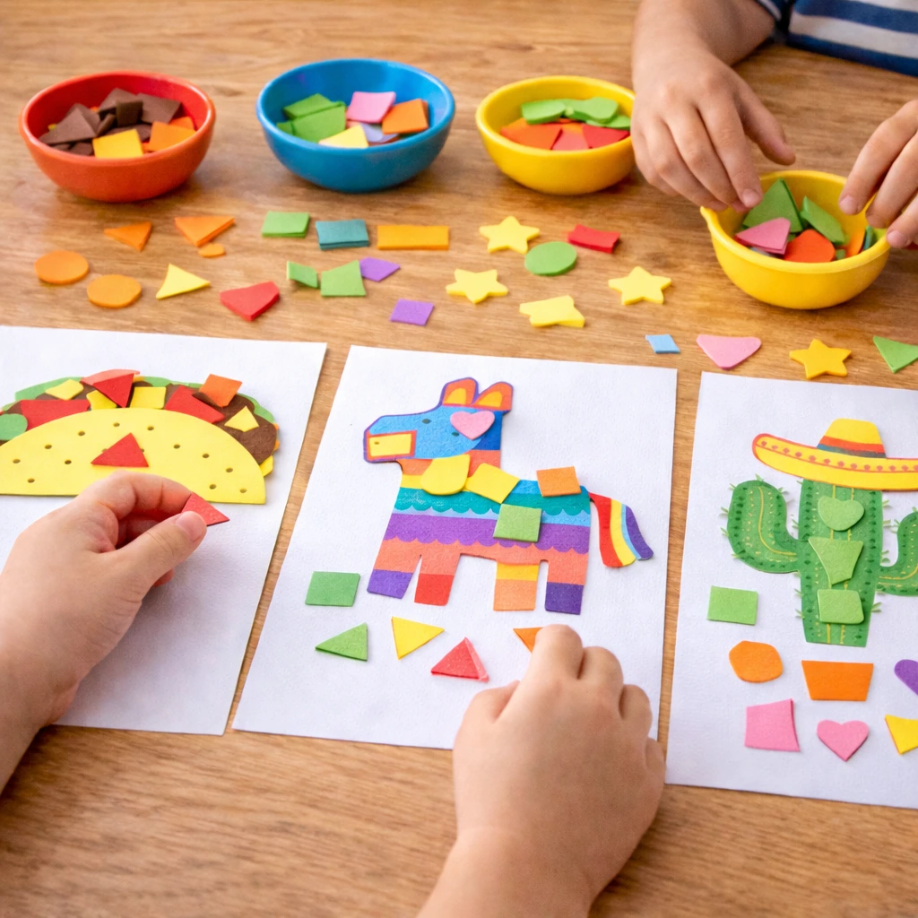 Shape Sorting Activity (Fiesta Theme) Cinco de Mayo Preschool Activities