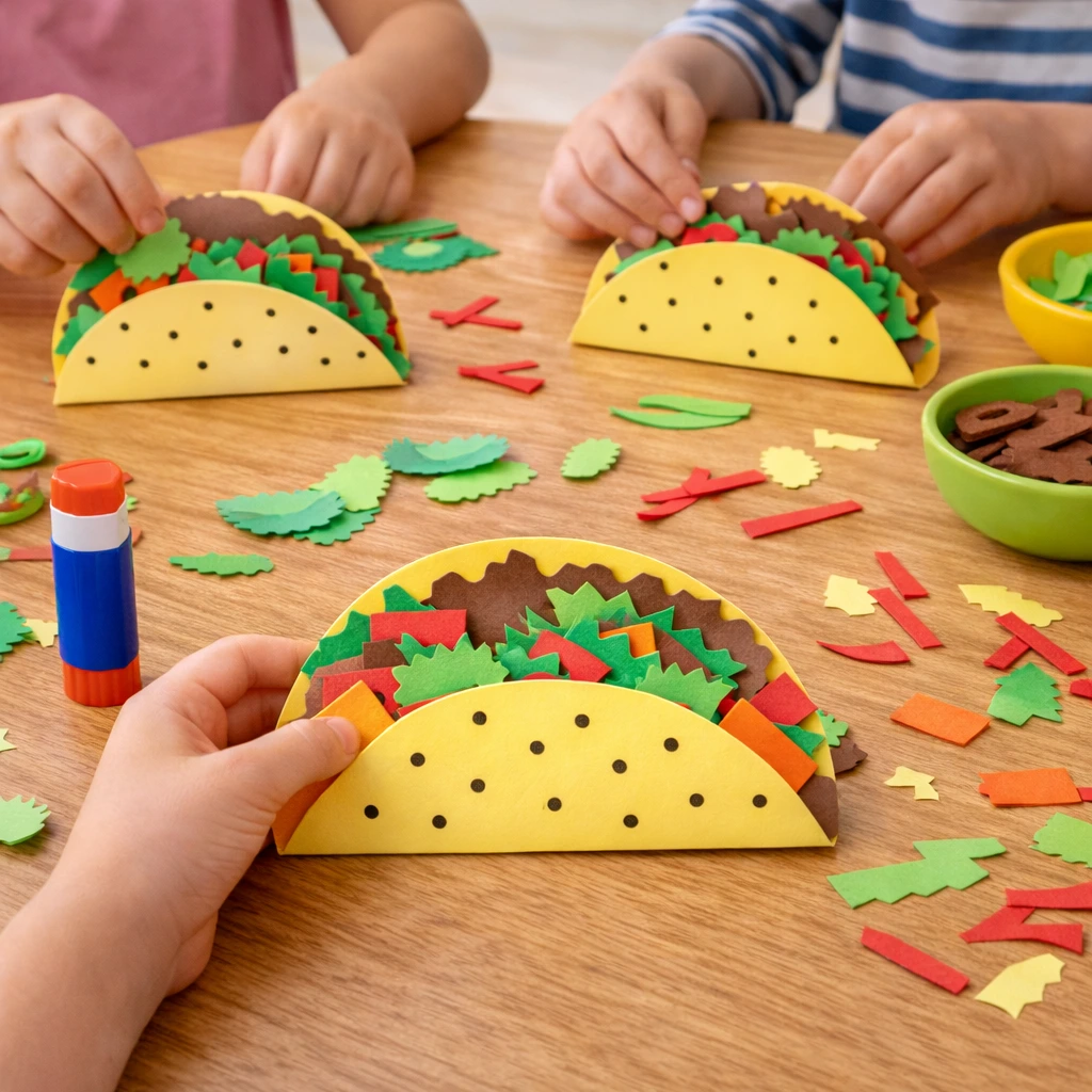 Build Your Own Taco (Paper Craft) Cinco de Mayo Preschool Activities