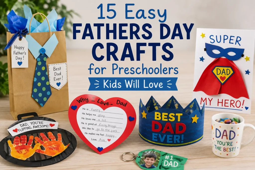 15 Easy Fathers Day Crafts for Preschoolers Kids Will Love