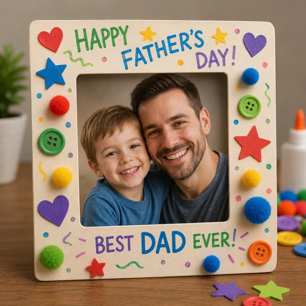 Decorated Father’s Day Photo Frame
