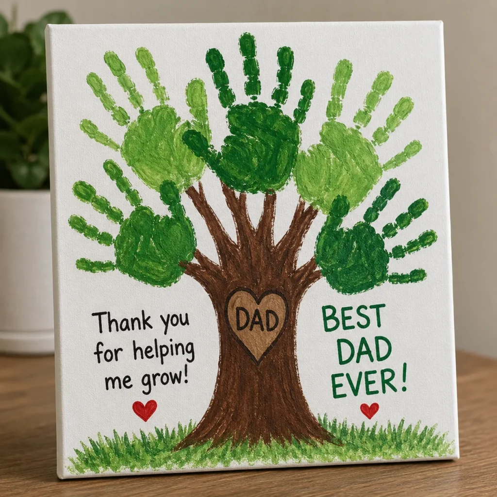Fathers day Handprint Tree Keepsake