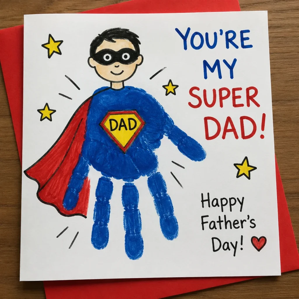 Handprint Superhero Card