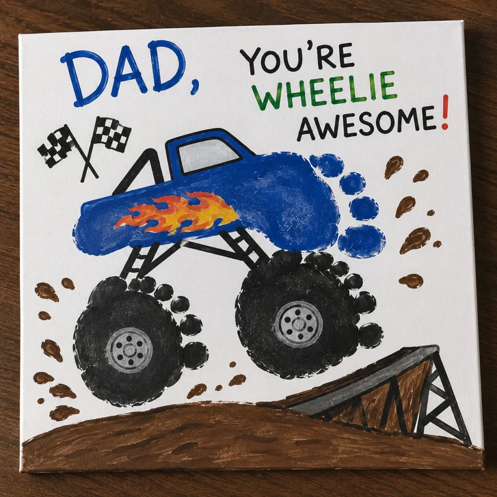 Footprint Monster Truck Art
