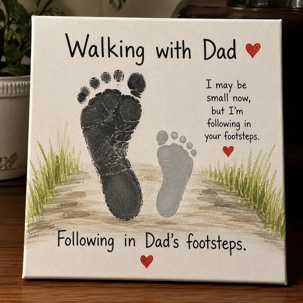 Footprint “Walking With Dad” Canvas