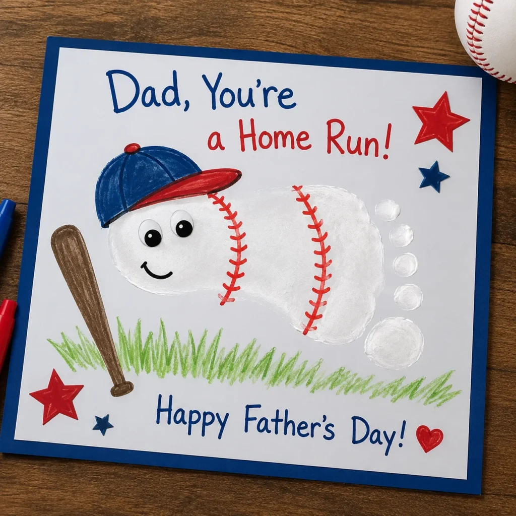 Footprint Baseball Craft